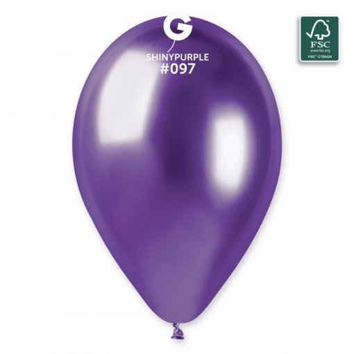 10 Balões latex 13'' (33cm) cor Shiny Purple #097