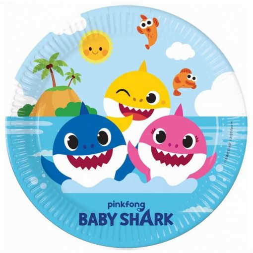 8 Pratos 23cm EU Baby Shark